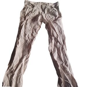 Cremieux 1938 Mens Cotton Linen Blend Pants Beige Khaki 33x32 Straight Leg